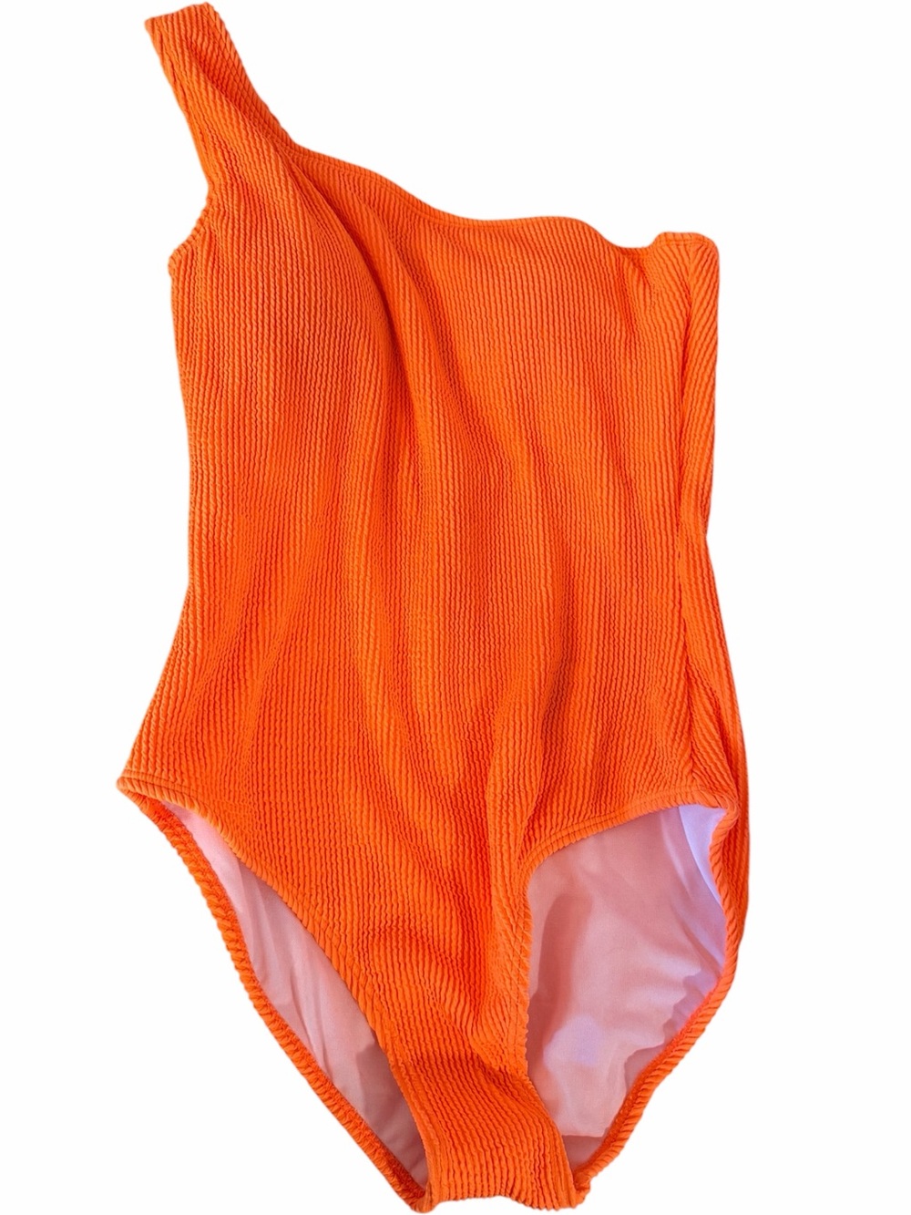 Snapper Rock One Shoulder Swimsuit Tangerine Orange Color, size Medium NWT